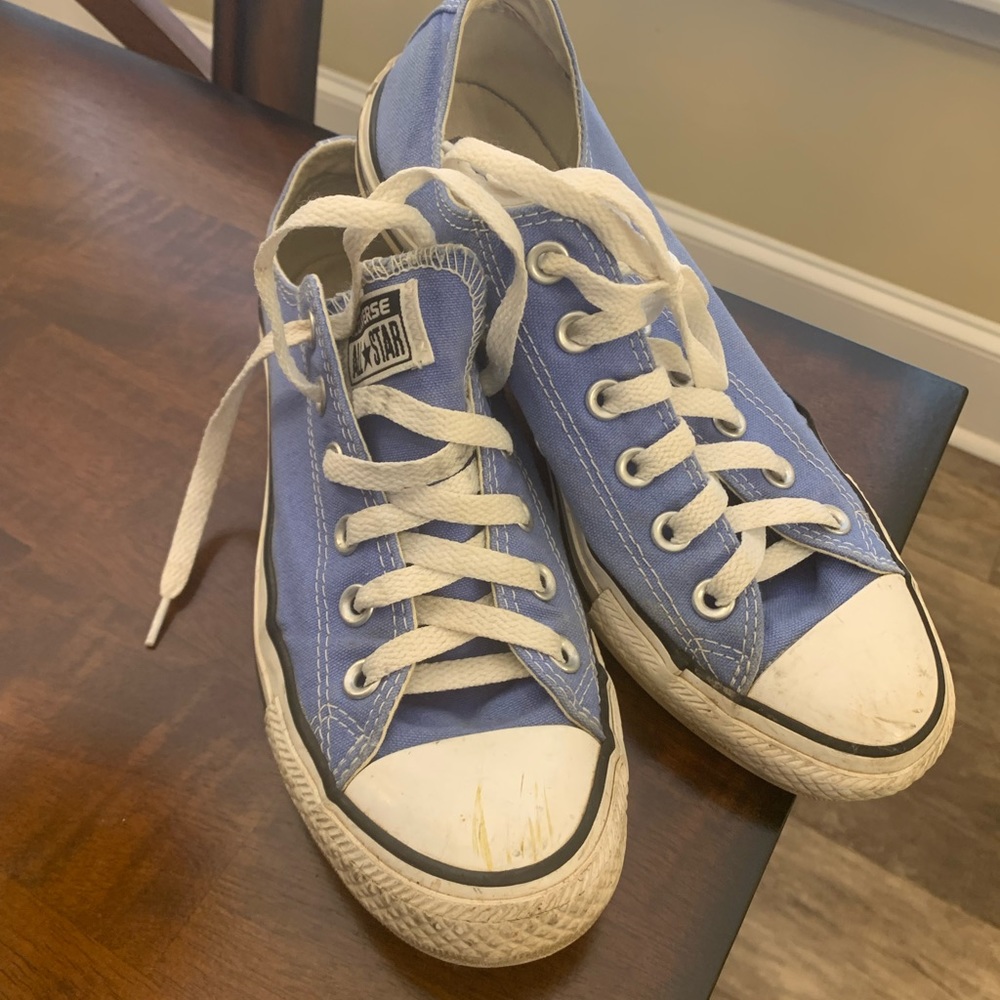 Blue Converse Low Tops Size 8